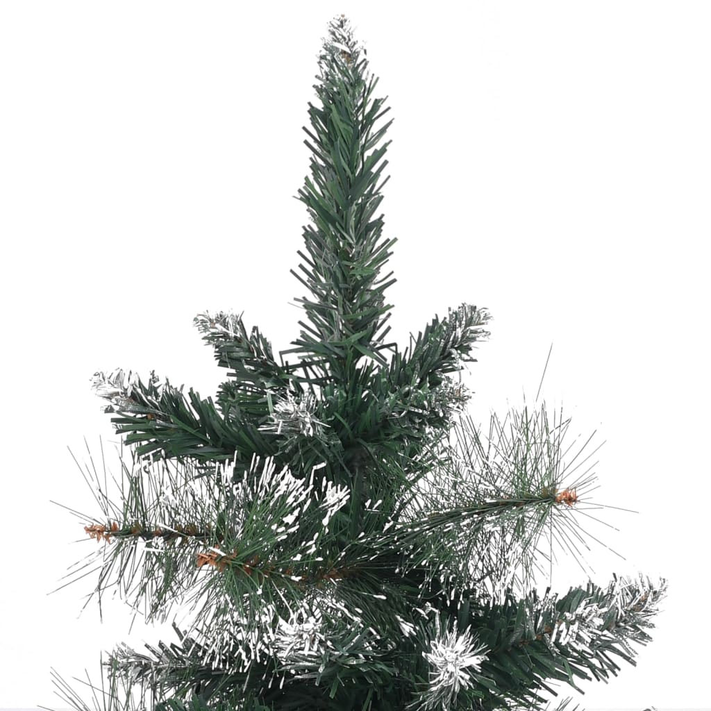 vidaXL Árbol Navidad artificial con soporte PVC verde y blanco 60 cm