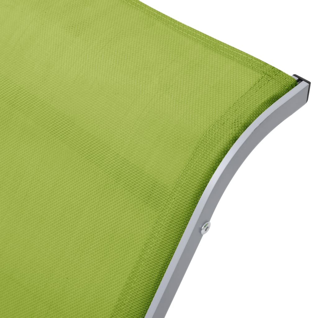 vidaXL Tumbona textilene y aluminio verde