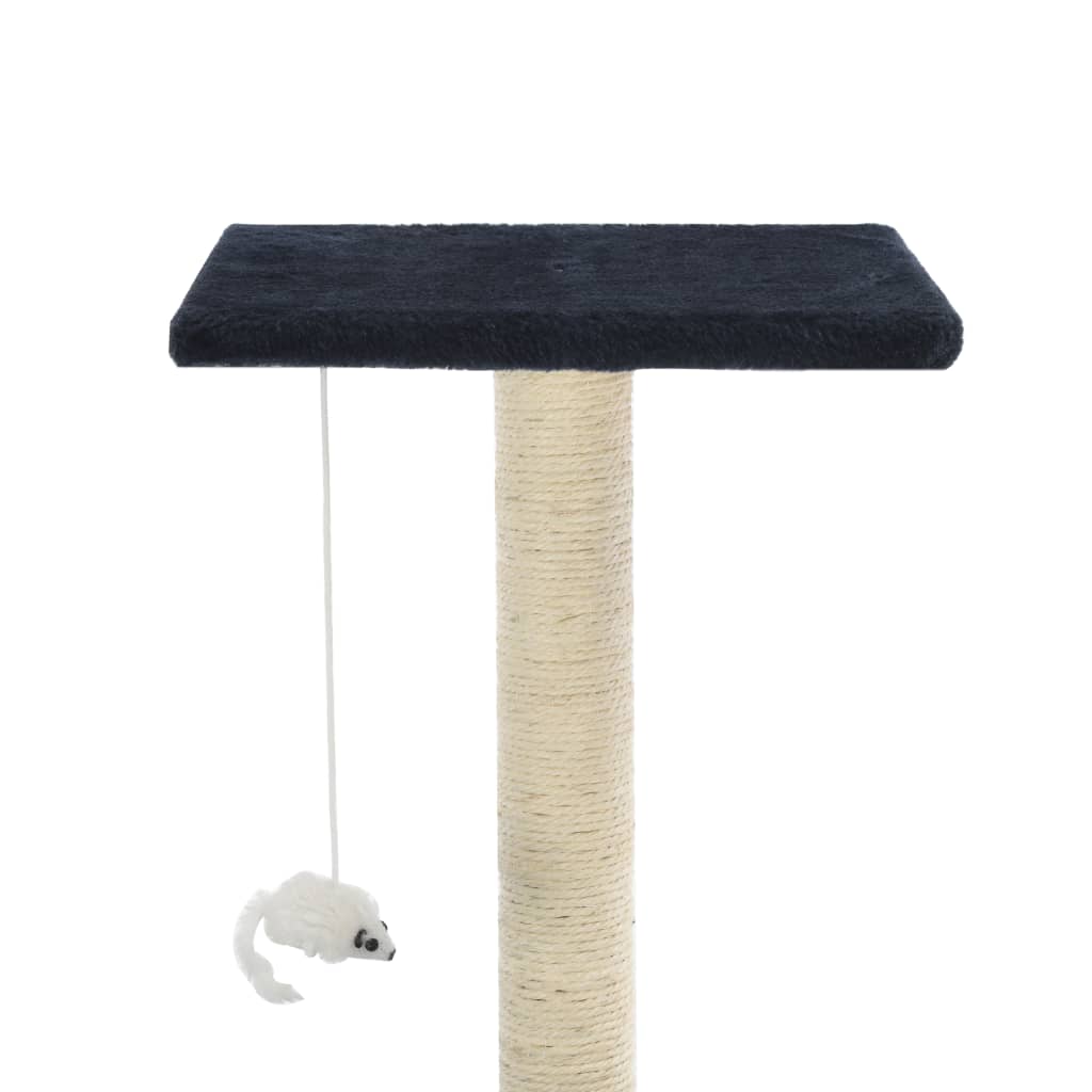 vidaXL Rascador para gatos poste de sisal 95 cm azul oscuro