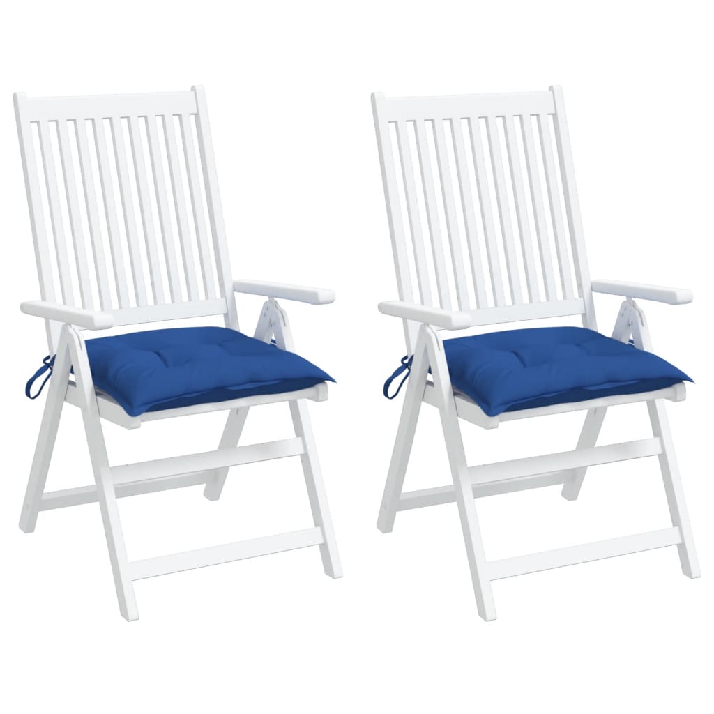 vidaXL Cojines de silla de jardín 2 uds tela Oxford azul 40x40x7 cm
