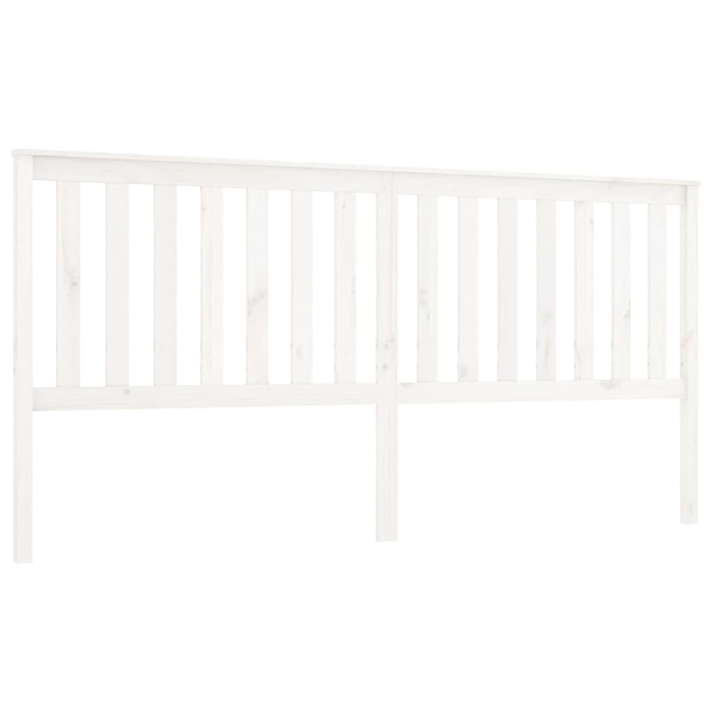 vidaXL Cabecero de cama madera maciza de pino blanco 206x6x101 cm
