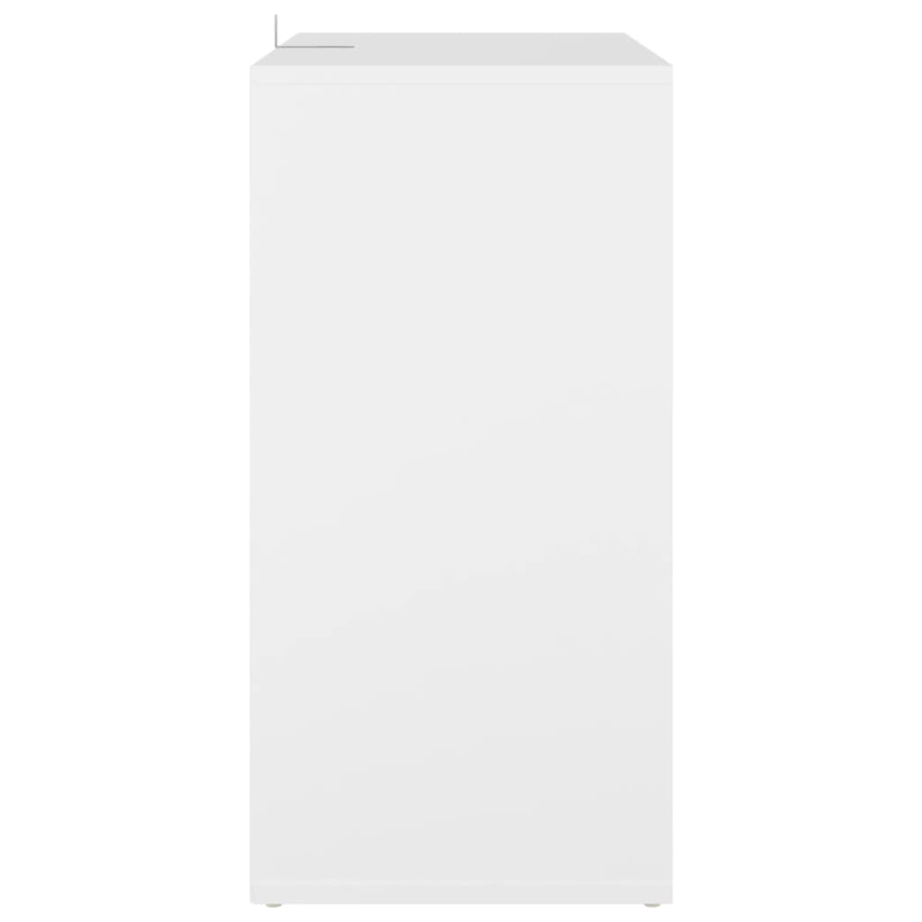 vidaXL Mueble zapatero de madera contrachapada blanco 60x35x70 cm