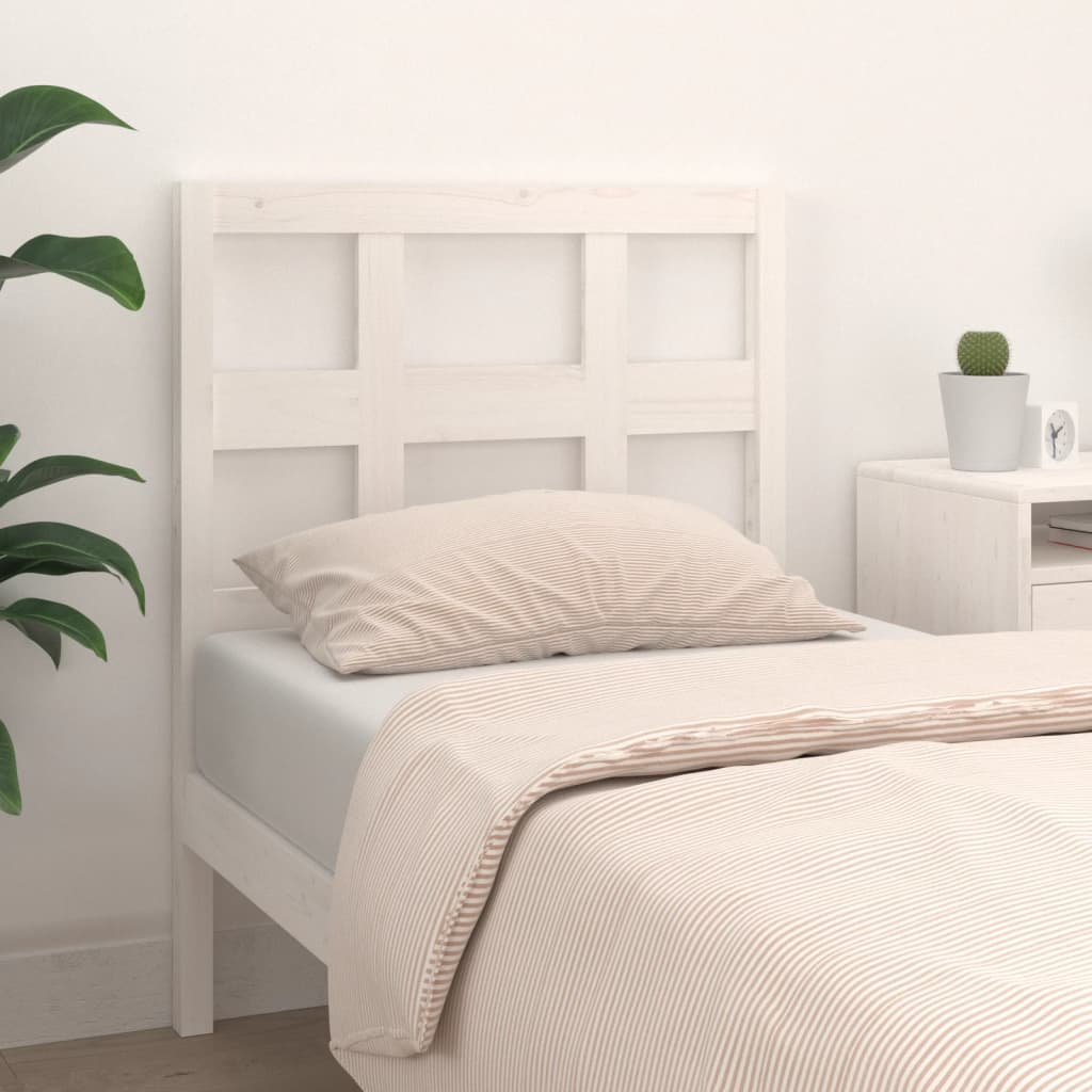 vidaXL Cabecero de cama madera maciza de pino blanco 105,5x4x100 cm