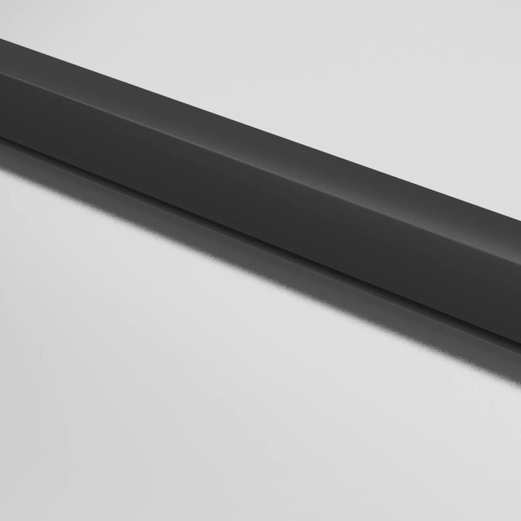 vidaXL Puerta interior delgada negra vidrio y aluminio 76x201,5 cm