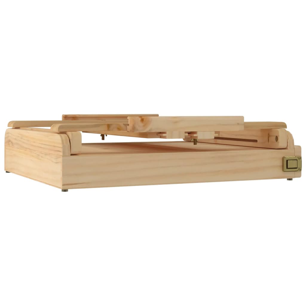 vidaXL Caballete de sobremesa con cajón madera de pino 41,5x37x12 cm