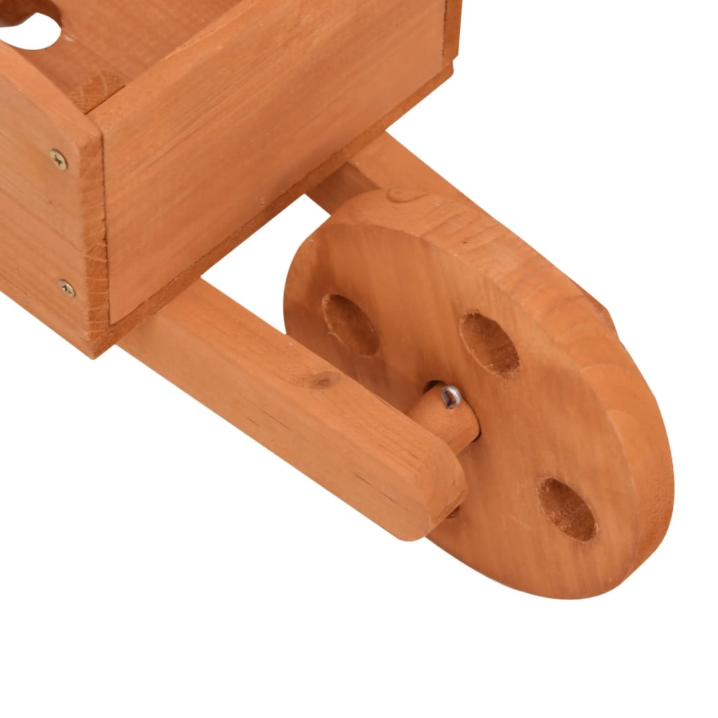 vidaXL Jardineras forma de carretilla 2 uds madera abeto 47x15x19 cm