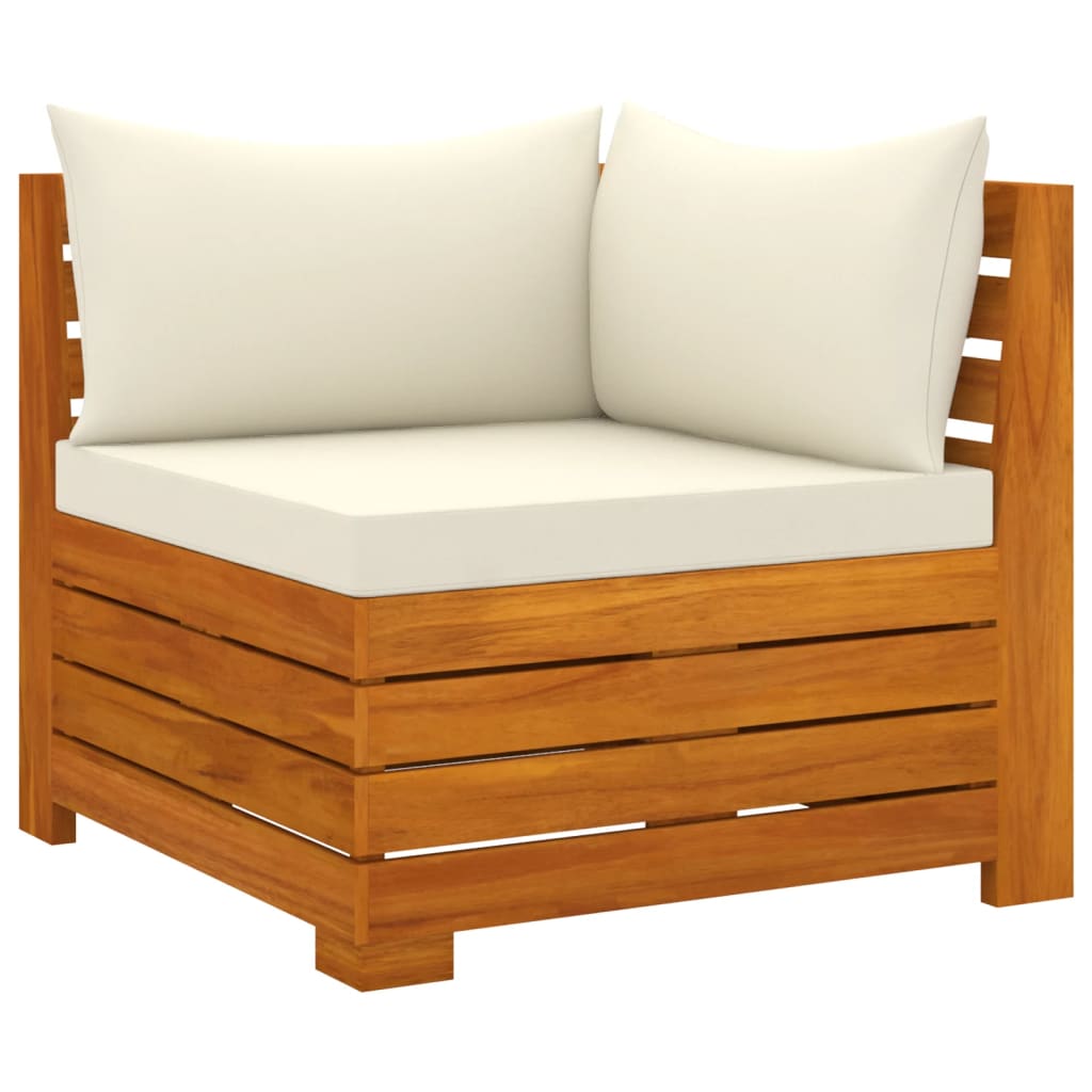 vidaXL Muebles de jardín 4 piezas con cojines madera maciza de acacia