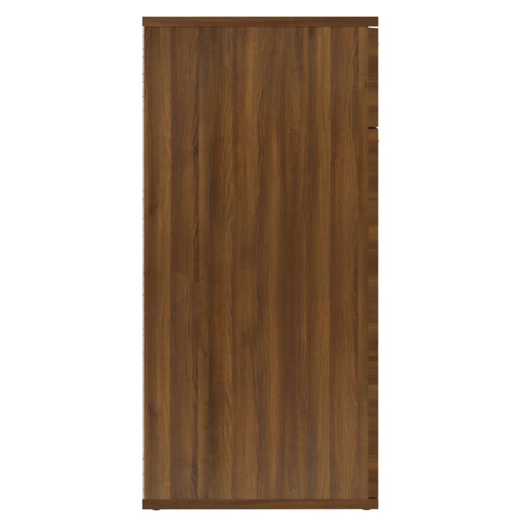 vidaXL Aparador de madera contrachapada roble marrón 80x36x75 cm