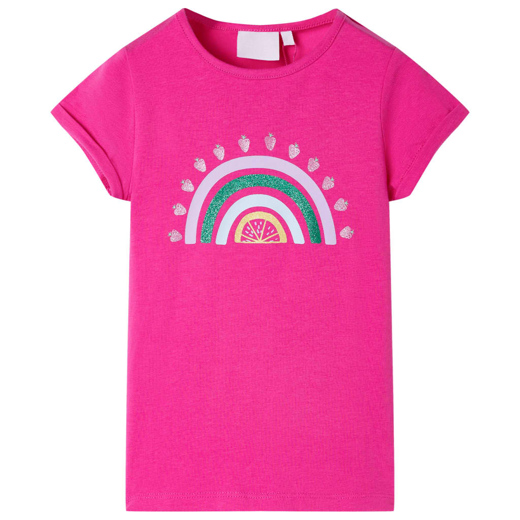 Camiseta infantil rosa oscuro 92
