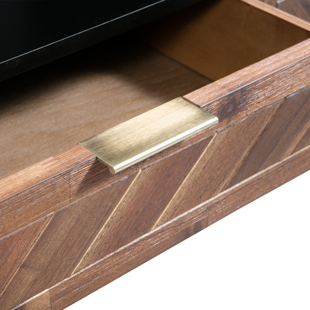 vidaXL Mueble para TV madera de madera maciza de acacia 100x35x45 cm