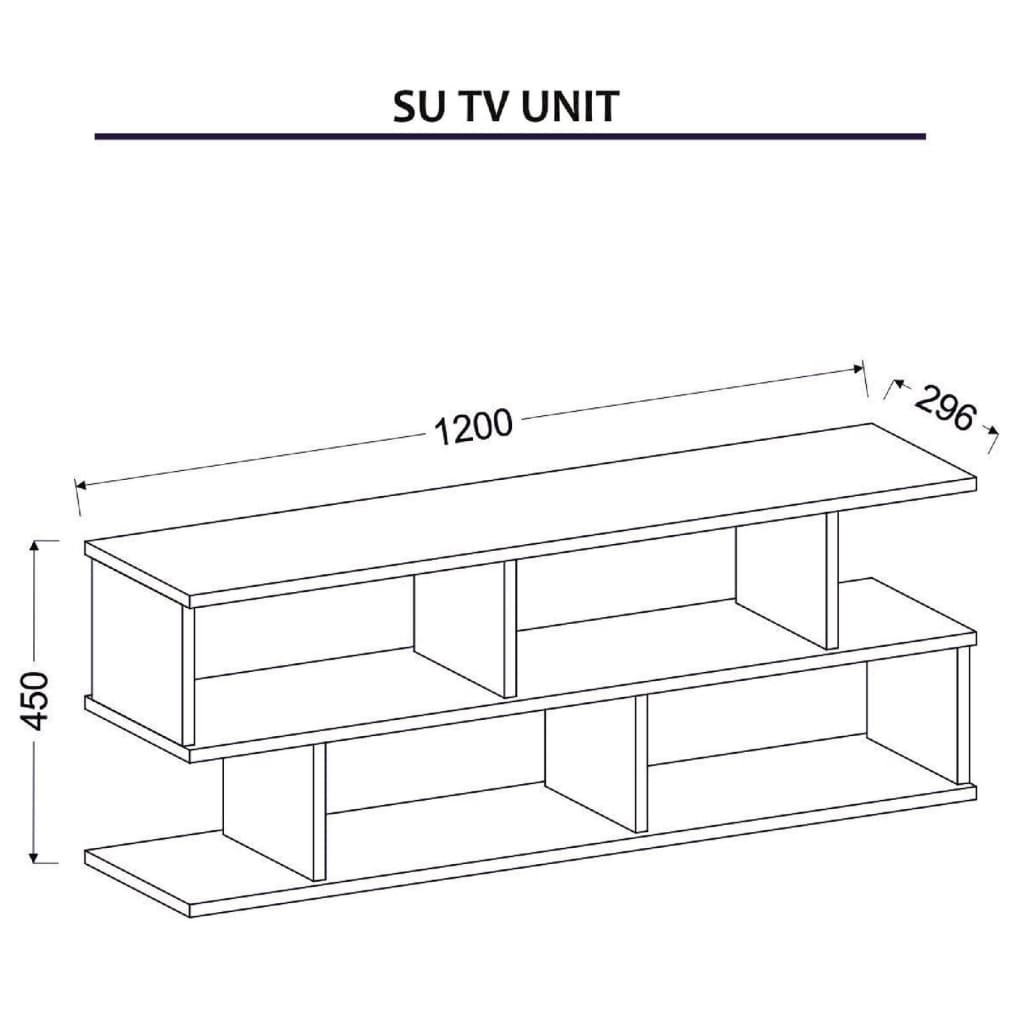 Homemania Mueble para TV Su blanco 120x29,6x45 cm