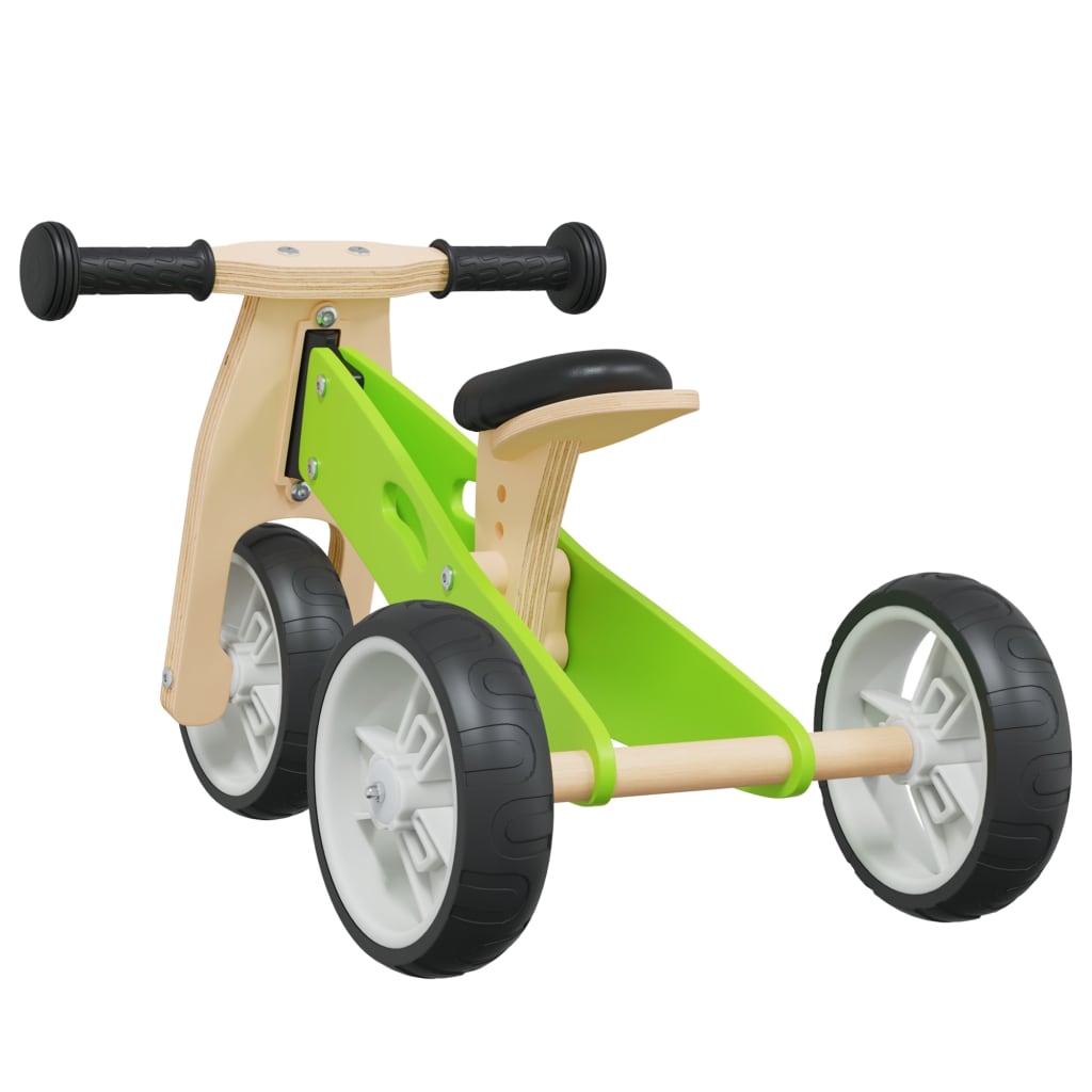 vidaXL Bicicleta de equilibrio para niños 2 en 1 verde