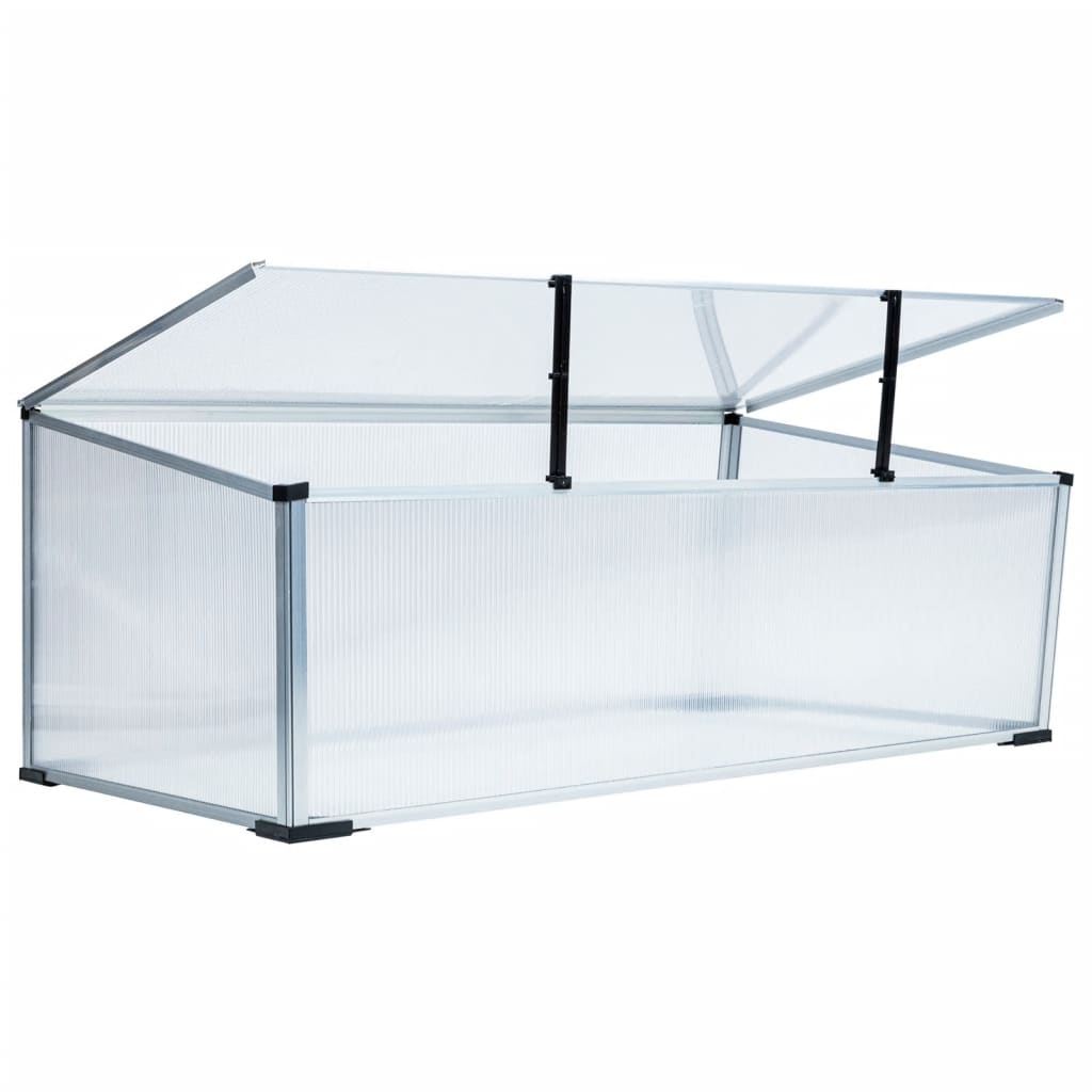 HI Invernadero de aluminio transparente 100x60x40 cm