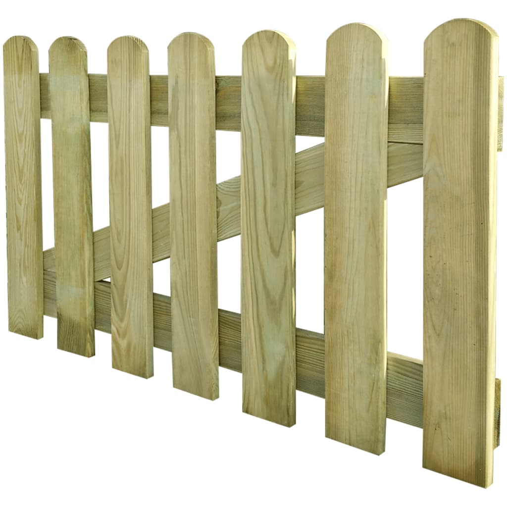 vidaXL Puerta de valla de jardín madera 100x60 cm
