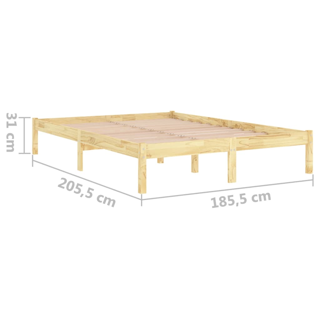 vidaXL Estructura de cama madera maciza Super King 180x200 cm