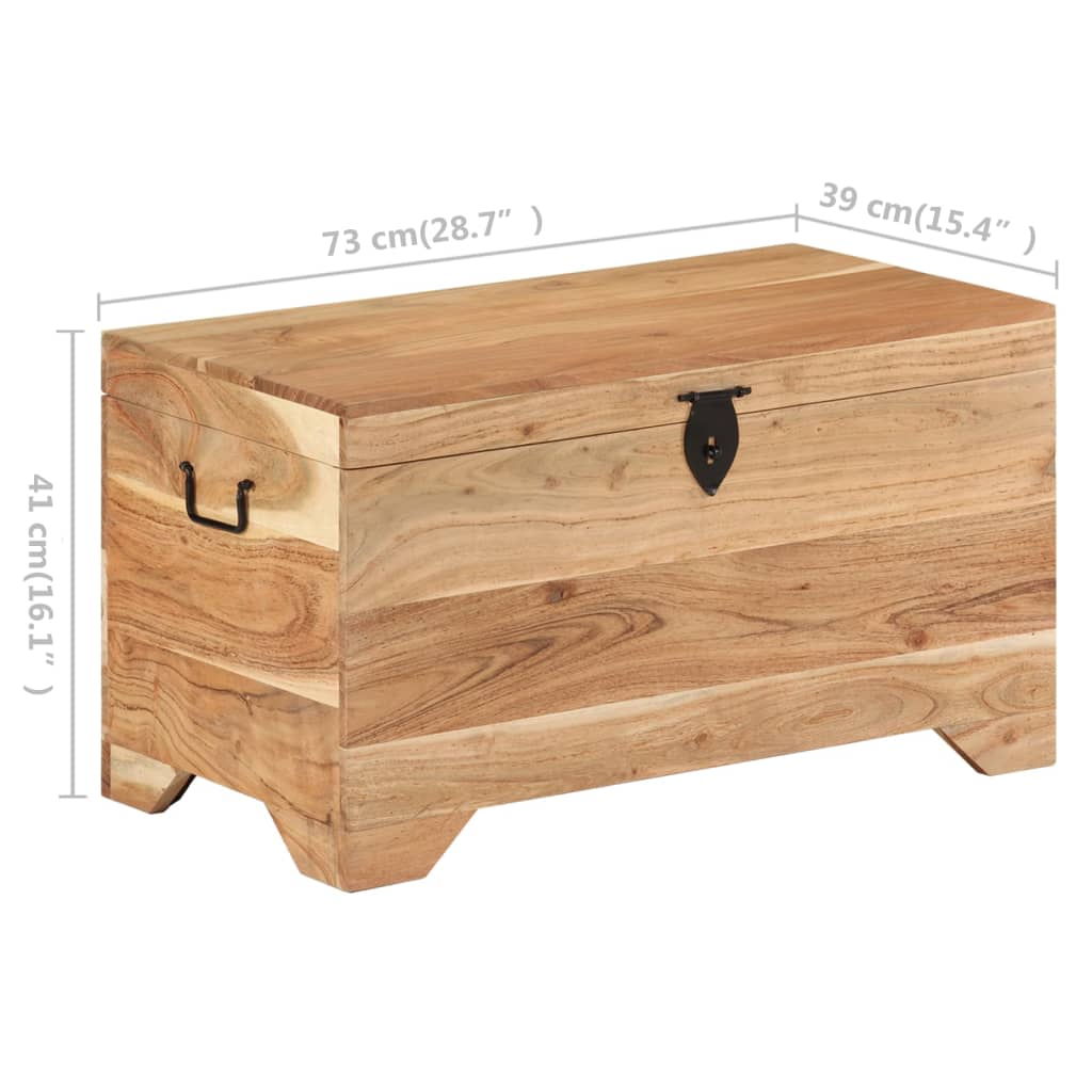 vidaXL Cofre de almacenamiento de madera de acacia maciza