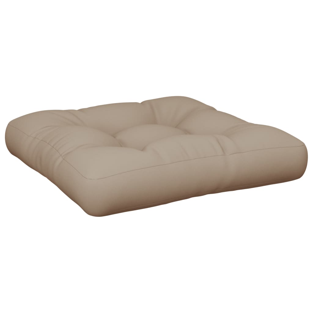 vidaXL Cojín para sofá de palets de tela gris taupé 60x60x12 cm