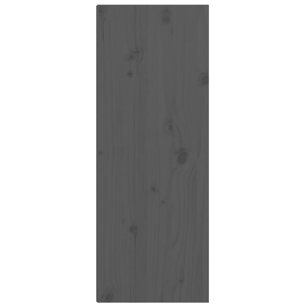 vidaXL Armario de pared de madera maciza de pino gris 30x30x80 cm