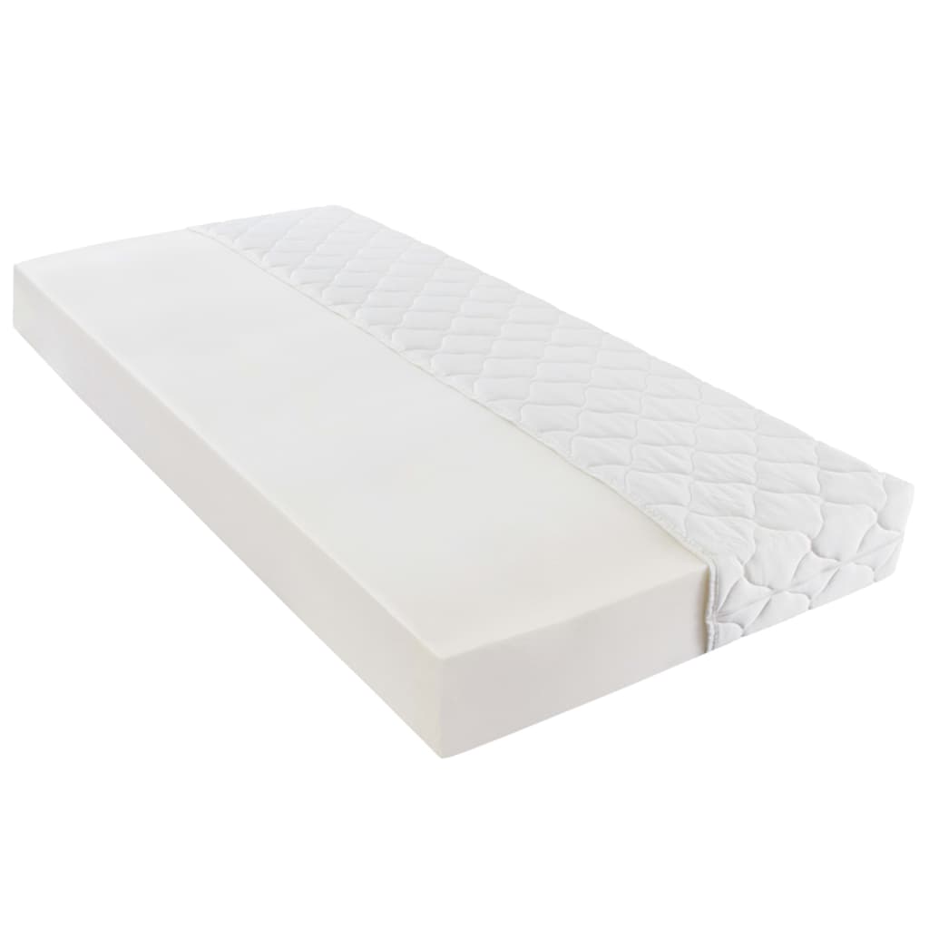vidaXL Cama con colchón cuero sintético blanco 140x200 cm