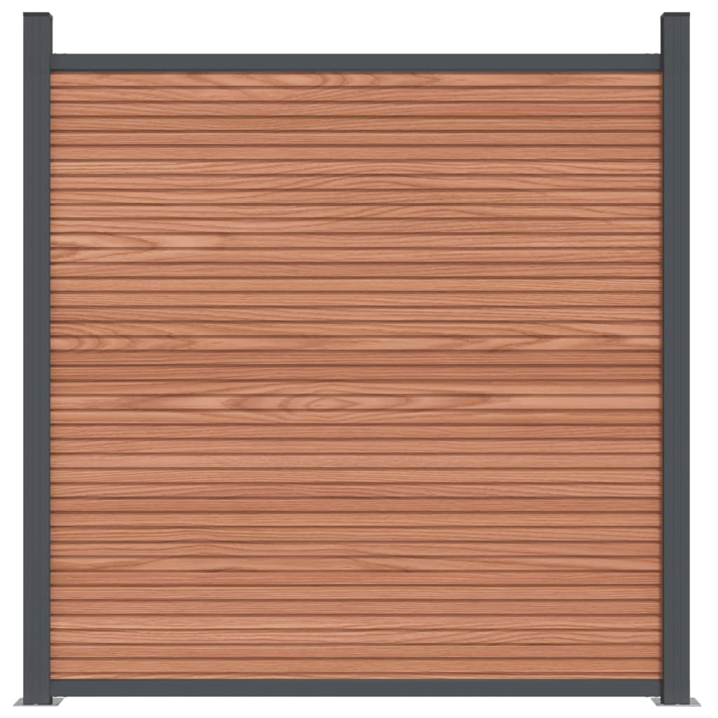 vidaXL Panel de valla WPC marrón 1218x186 cm