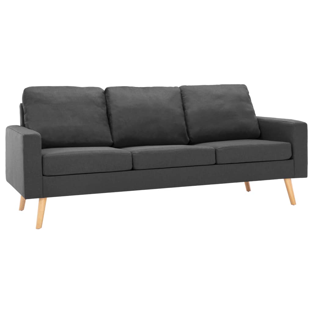 vidaXL Juego de sofás de 2 piezas de tela gris oscuro