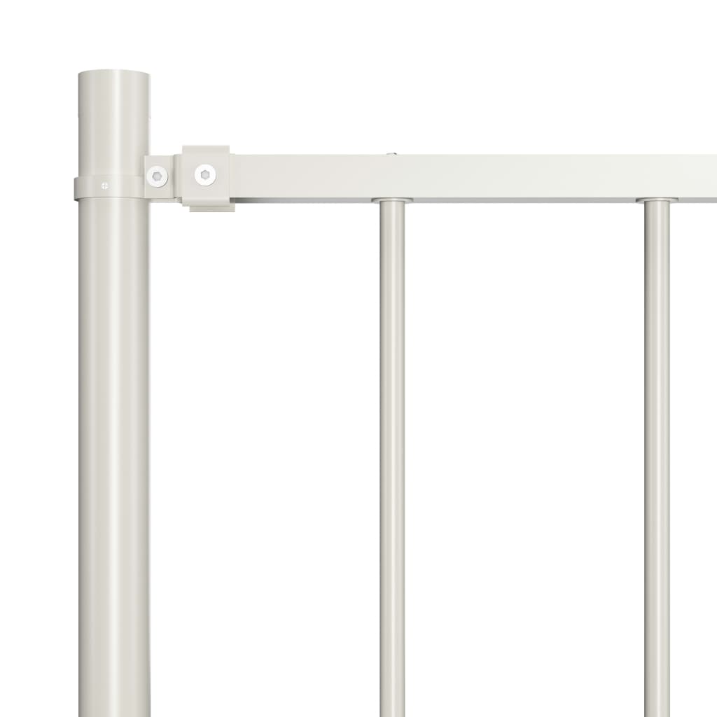 vidaXL Panel valla y postes acero recubrimiento polvo blanco 1,7x1,25m