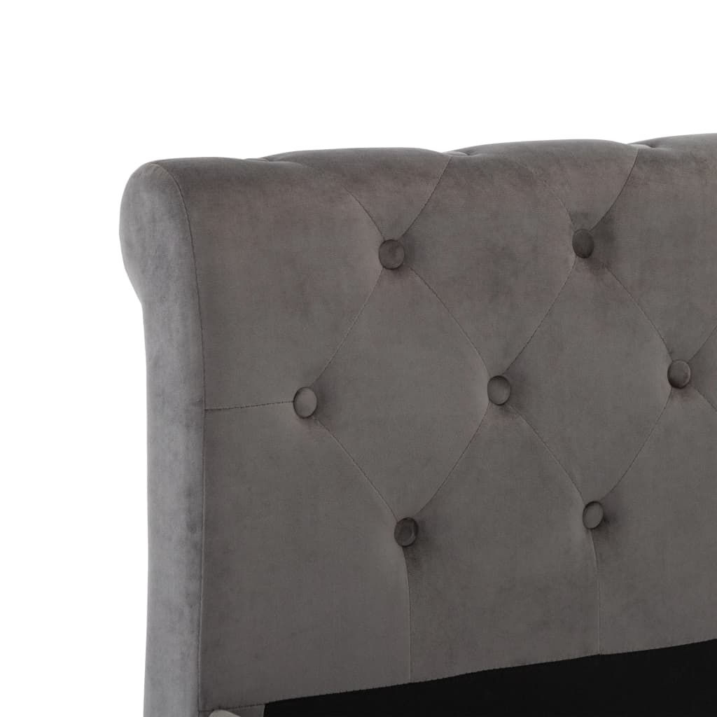 vidaXL Estructura de cama terciopelo gris 200x200 cm