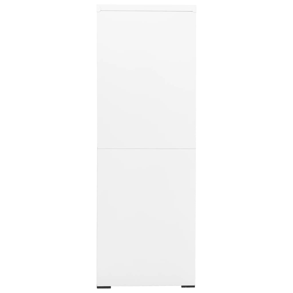vidaXL Armario archivador de acero blanco 90x46x134 cm