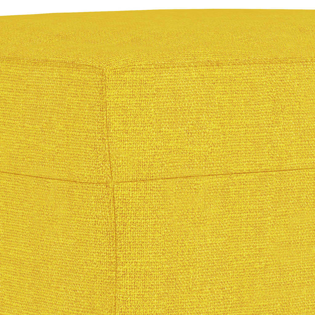 vidaXL Reposapiés de tela amarillo claro 60x50x41 cm