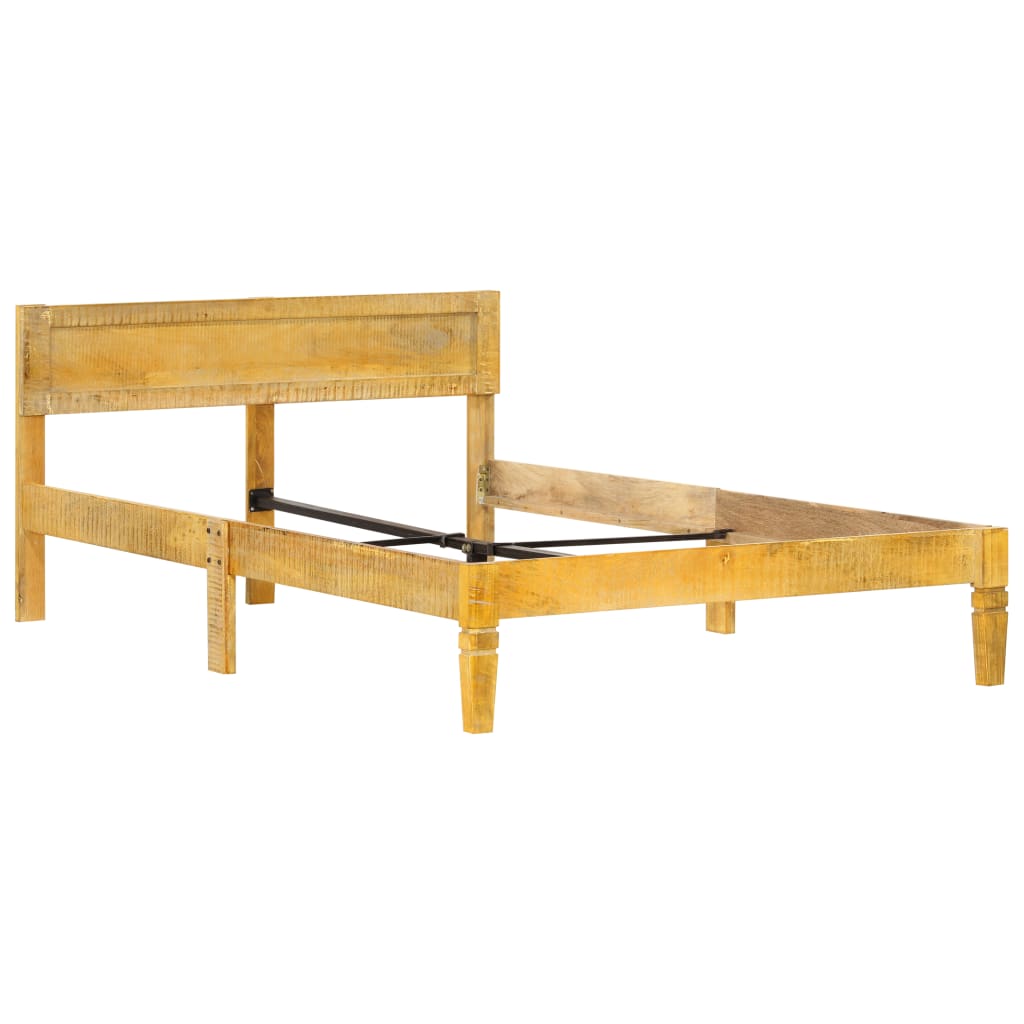 vidaXL Estructura de cama de madera de mango maciza 120 cm