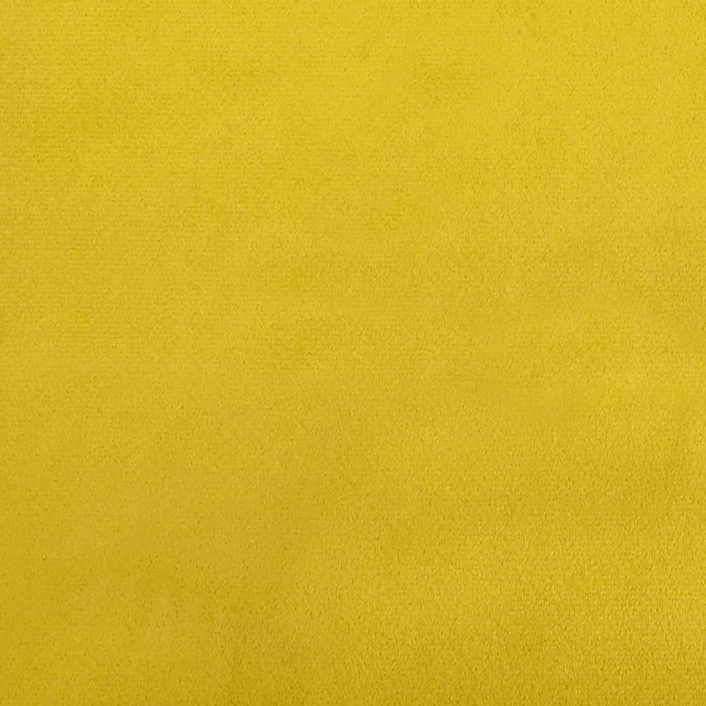 vidaXL Reposapiés de terciopelo amarillo 77x55x31 cm