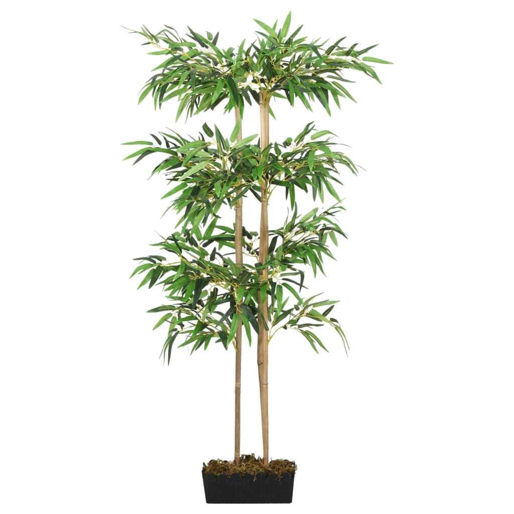 vidaXL Árbol de bambú artificial con 380 hojas verde 80 cm