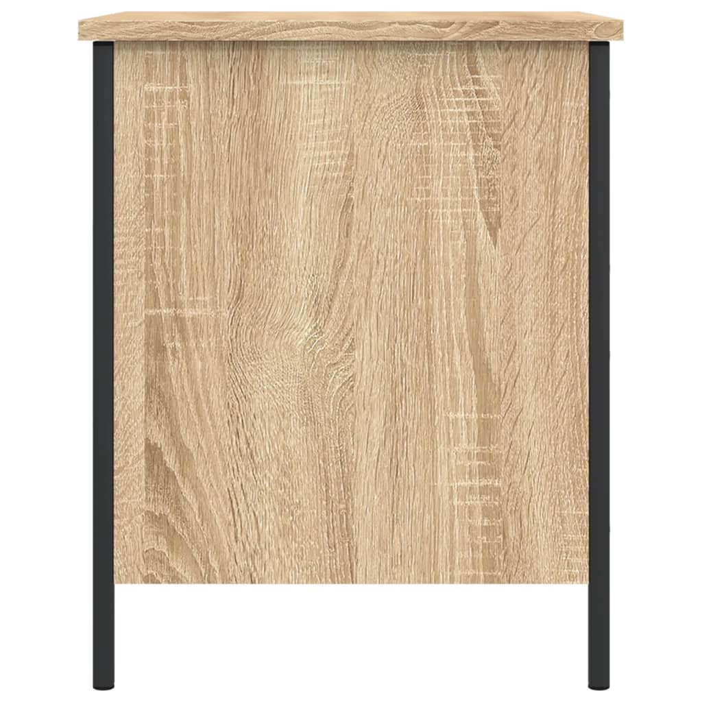 vidaXL Banco almacenaje madera ingeniería roble Sonoma 40x42,5x50 cm