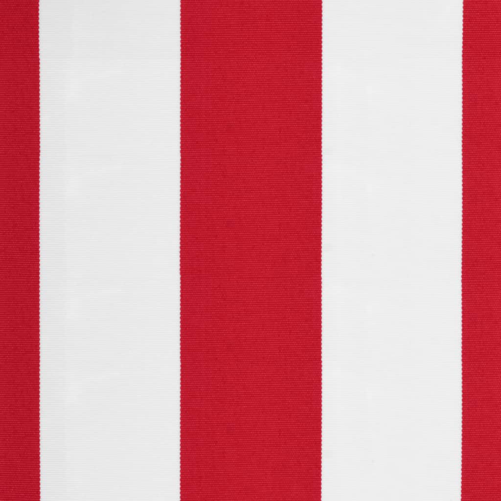 vidaXL Tela de repuesto de toldo rayas rojas y blancas 5x3 m