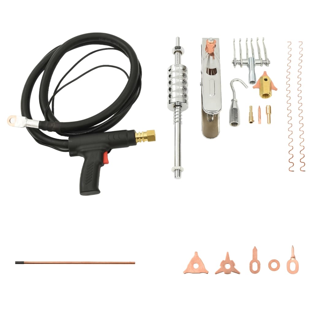 vidaXL Kit de herramientas de reparación de chapa metálica 119 piezas