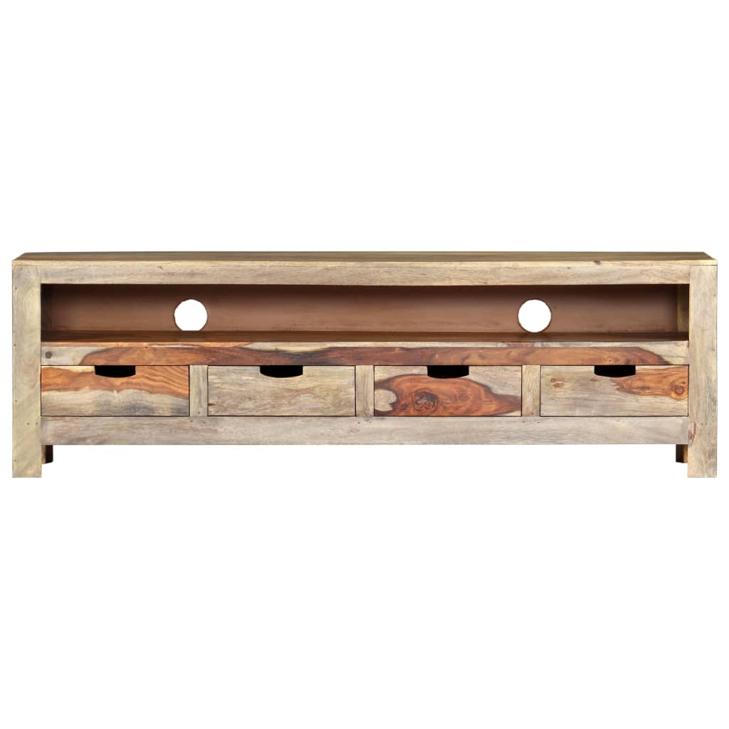 vidaXL Mueble de TV madera maciza de sheesham 130x30x40 cm