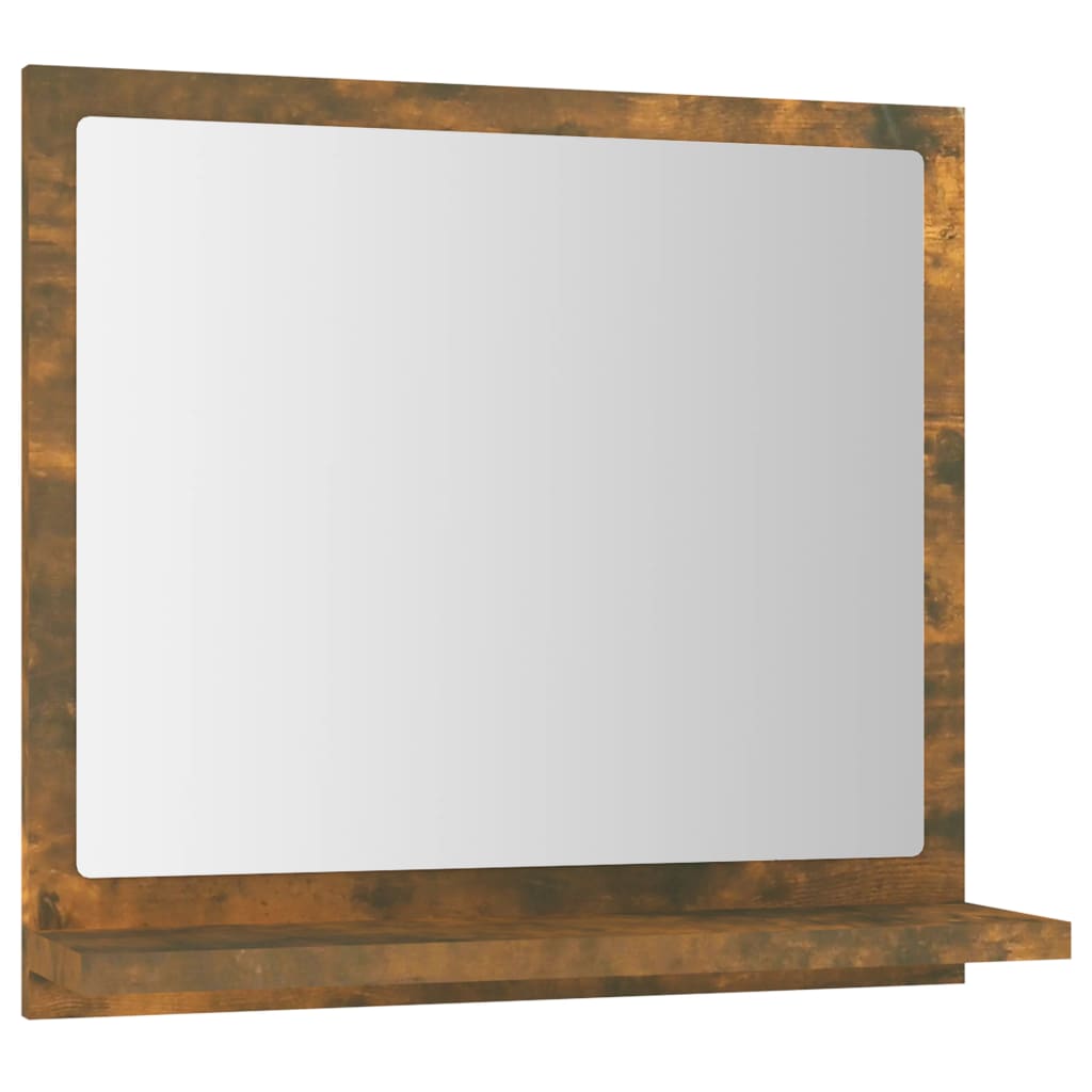 vidaXL Espejo de baño madera contrachapada roble ahumado 40x10,5x37 cm