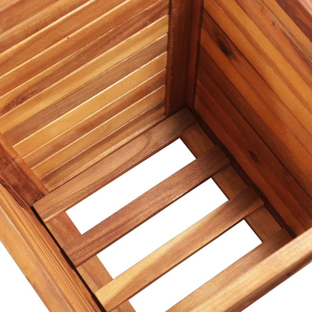 vidaXL Set de arriates cuadrados 3 unidades madera maciza de acacia