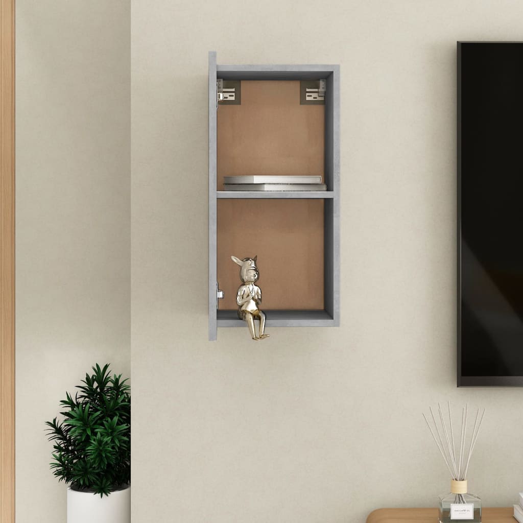 vidaXL Mueble para TV madera contrachapada gris hormigón 30,5x30x60 cm