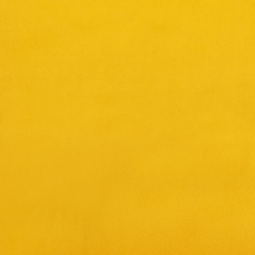 vidaXL Banco de terciopelo amarillo 100x35x41 cm