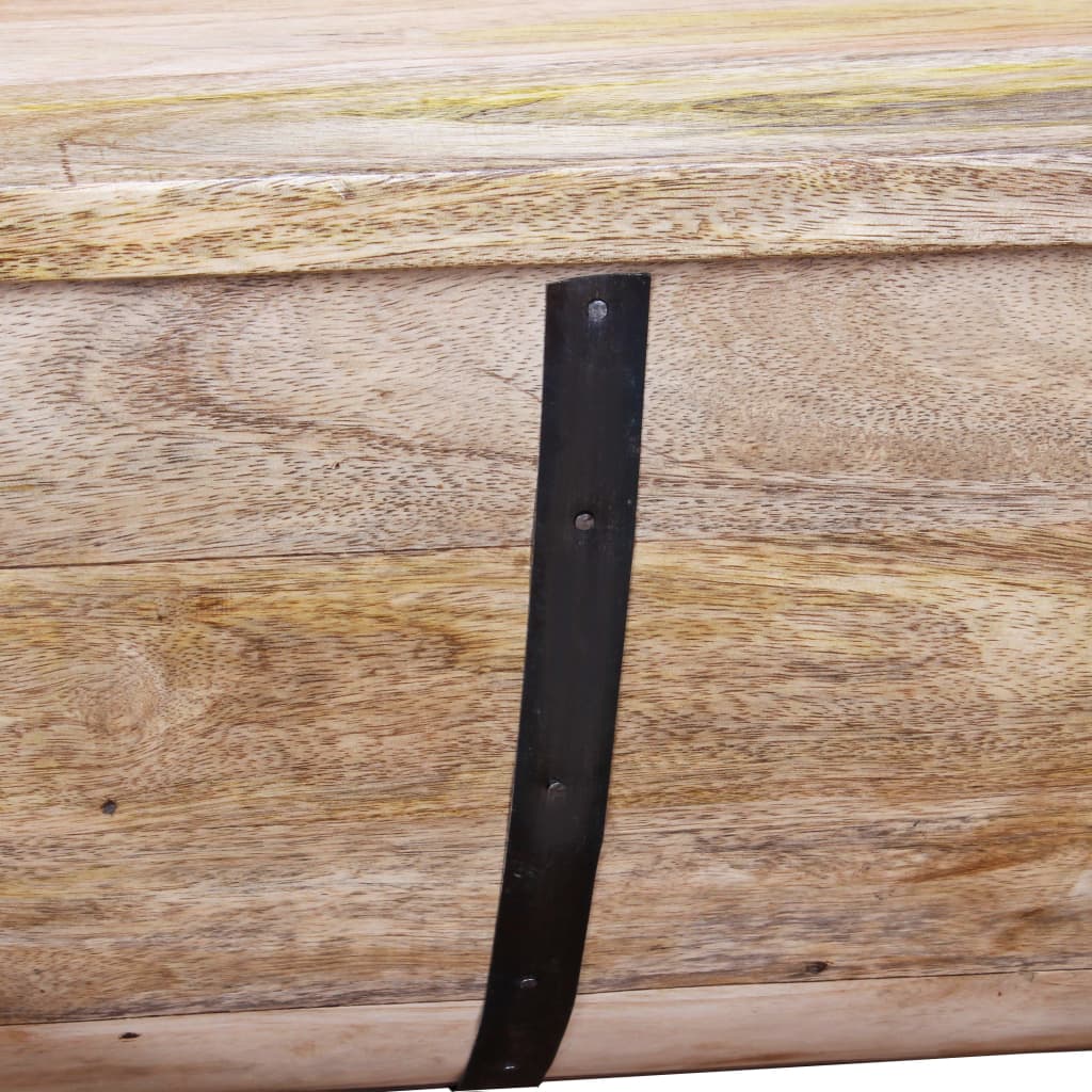 vidaXL Mesa de centro de madera maciza de mango 88x50x40 cm