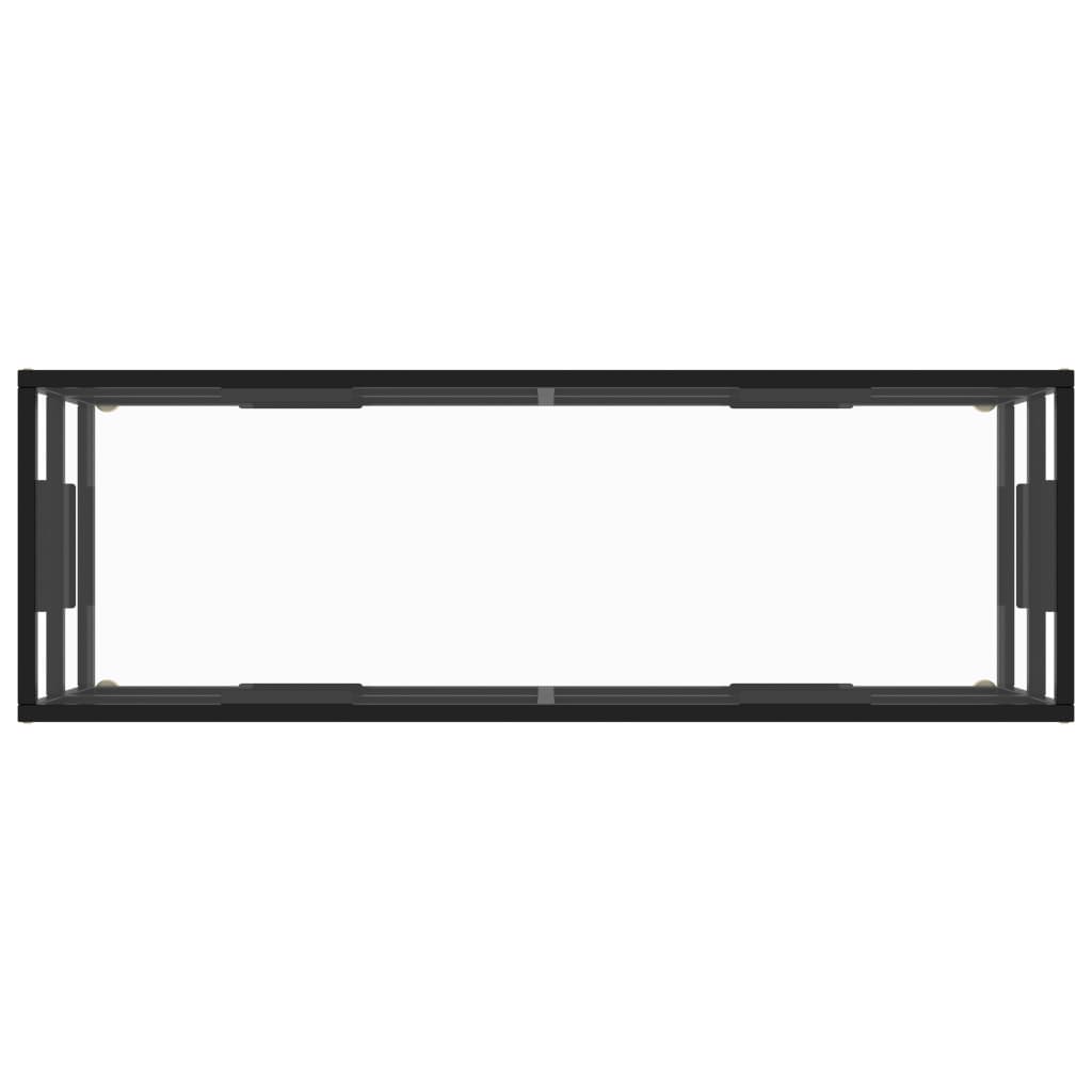 vidaXL Mueble para TV negro con vidrio templado negro 120x40x40 cm