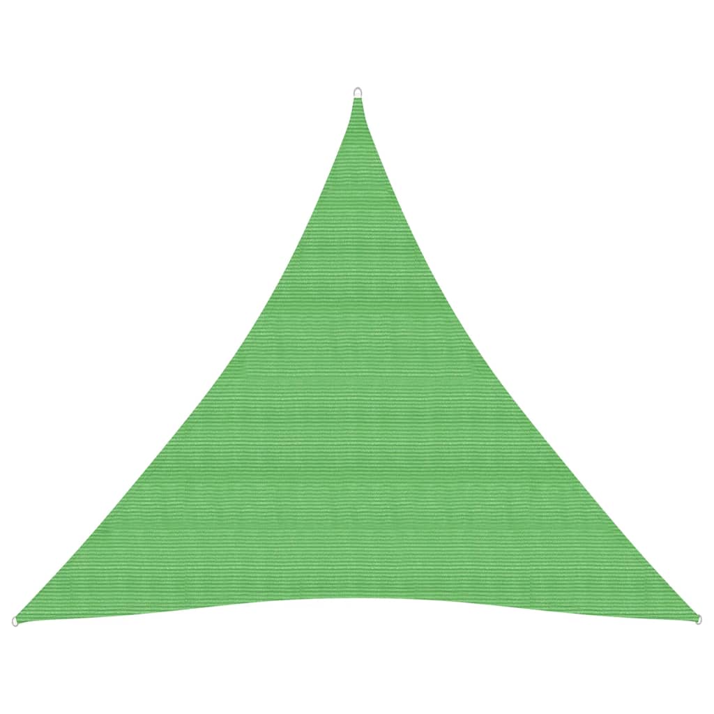 vidaXL Toldo de vela HDPE verde claro 160 g/m² 3,6x3,6x3,6 m