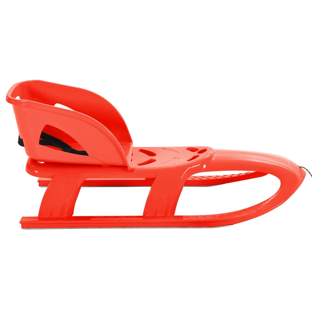 vidaXL Trineo con asiento polipropileno rojo 102,5x40x23 cm