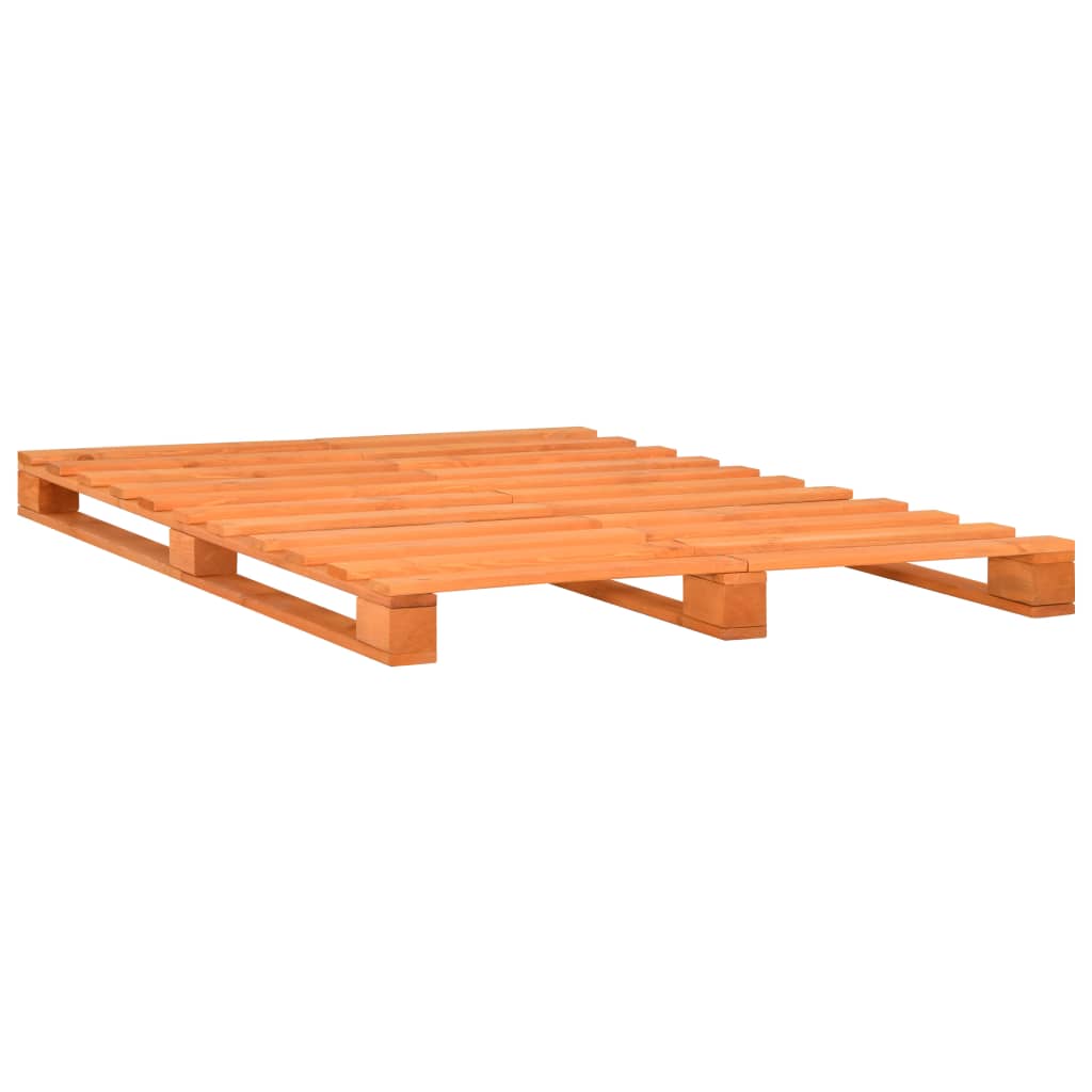 vidaXL Estructura de cama de palés madera maciza pino marrón 120x200cm