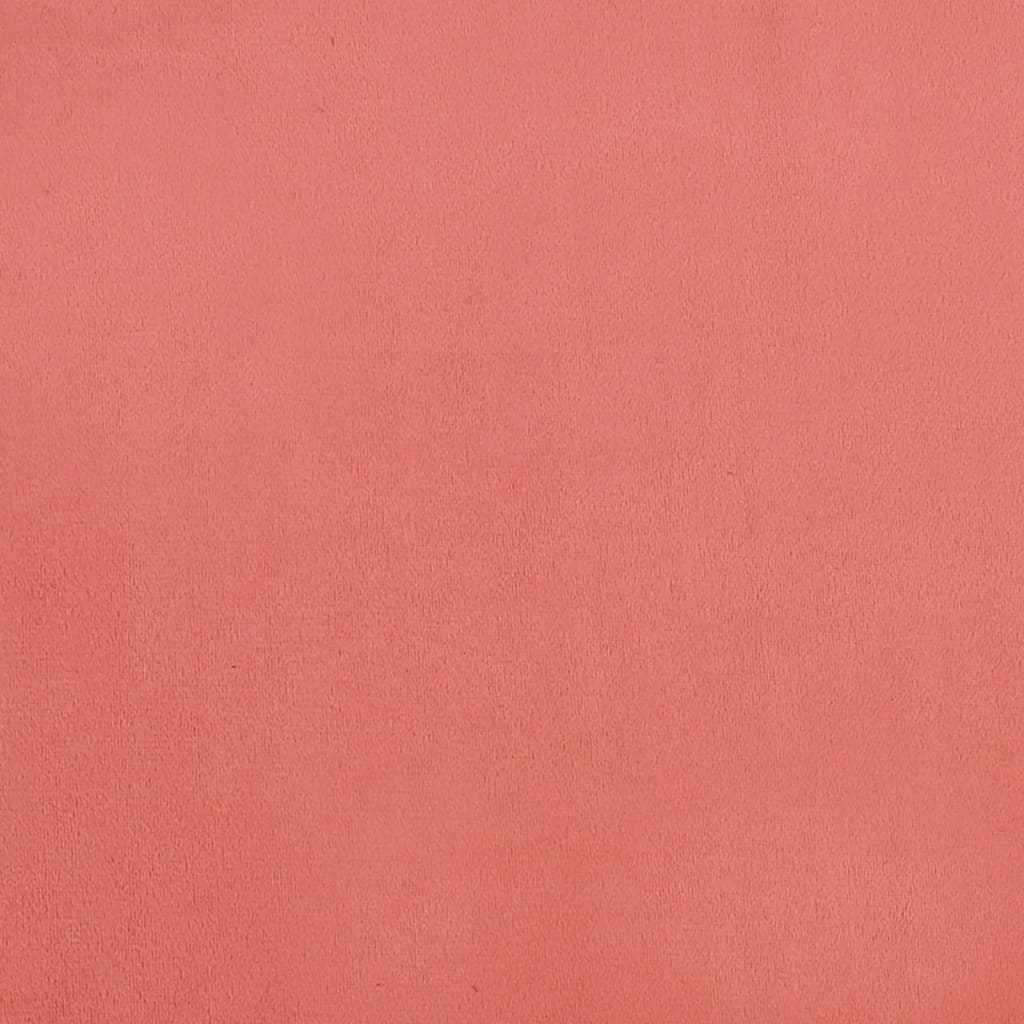 vidaXL Silla mecedora con reposapiés terciopelo rosa