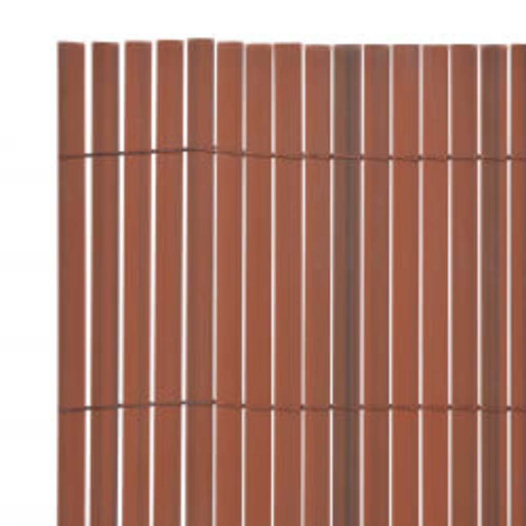 vidaXL Valla de jardín de doble cara marrón 110x500 cm