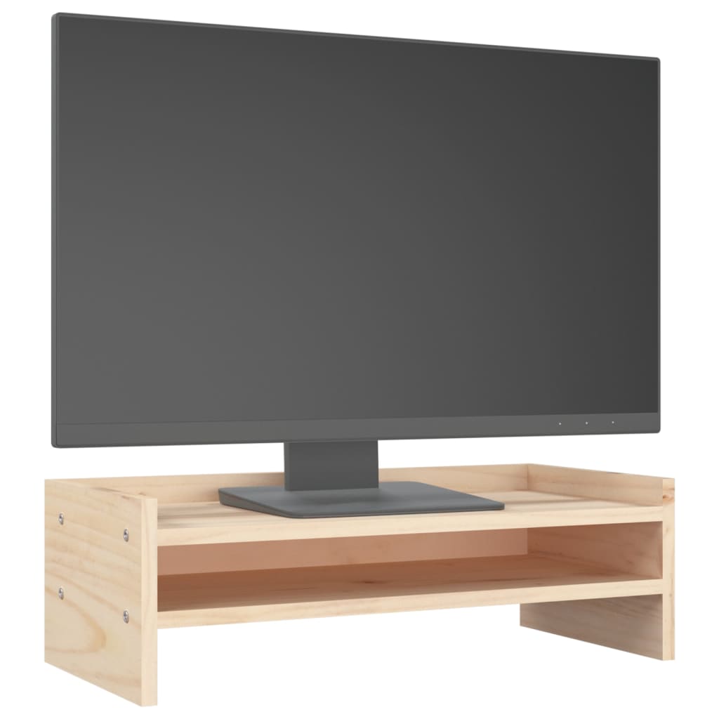 vidaXL Soporte para monitor madera maciza de pino 50x24x16 cm