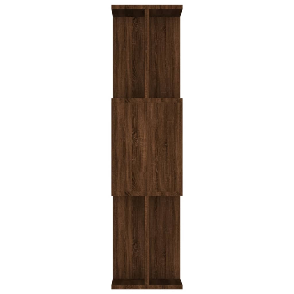 vidaXL Estantería/Biombo madera contrachapada marrón roble 80x24x96 cm