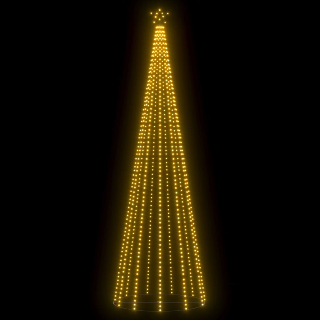 vidaXL Árbol de Navidad cónico 752 LEDs blanco cálido 160x500 cm